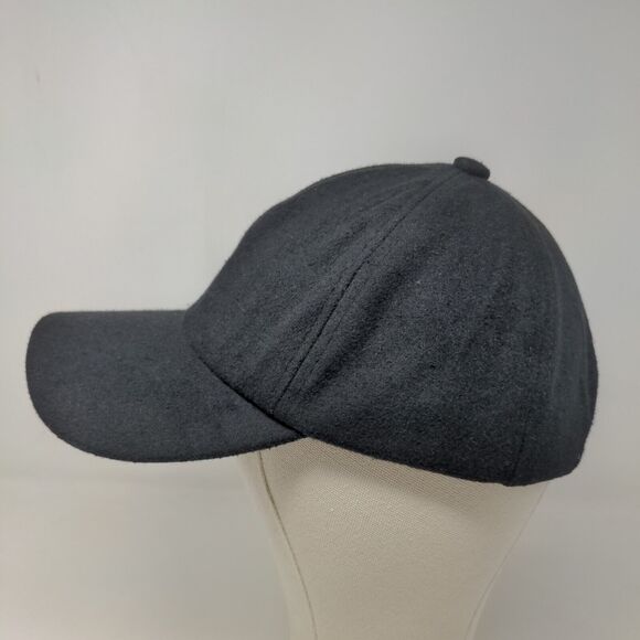 Unbranded Men's Strapback Hat Black Adjustable 100% Polyester Blank - Picture 3 of 7